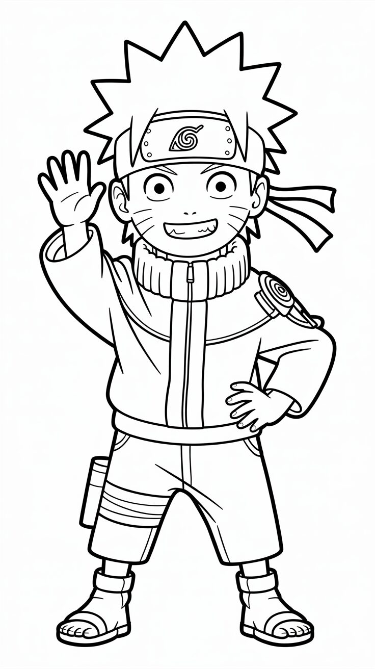 Eenvoudige Naruto kleurplaten om te downloaden