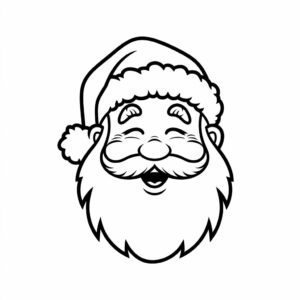 santa head coloring page