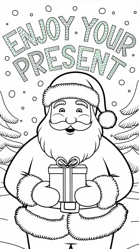 santa free printable coloring pages