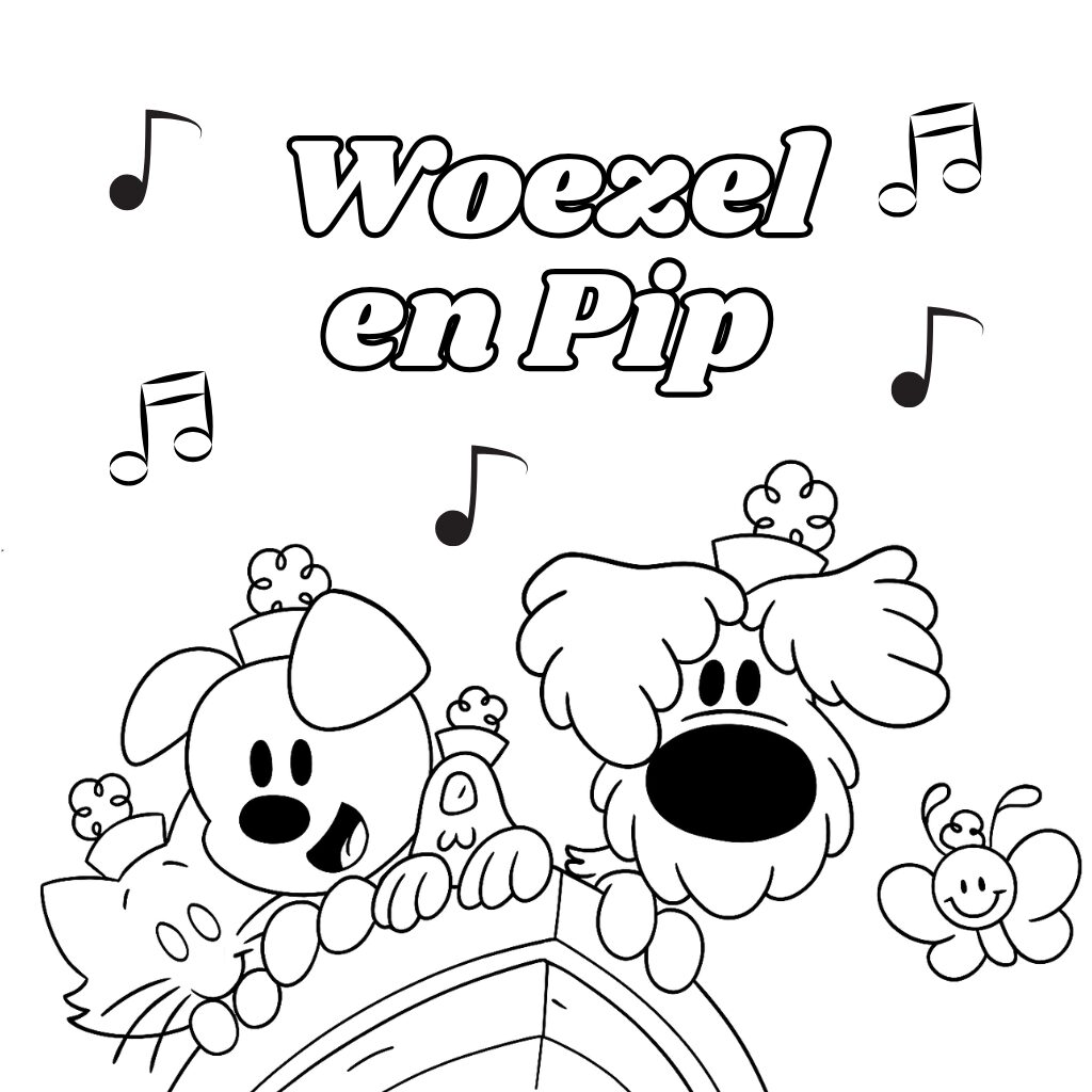 Inkleuren met de vriendjes van Woezel en Pip PDF