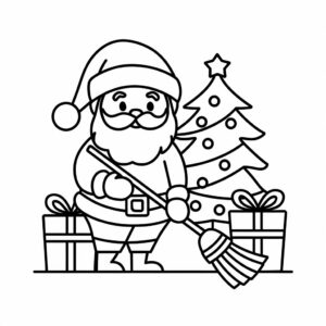 santa claus christmas coloring pages