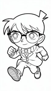 Kleurplaat Detective Conan gratis