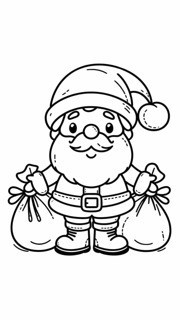 christmas santa coloring page