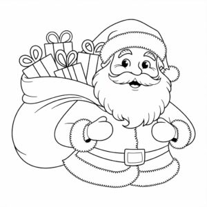 christmas coloring pages of santa