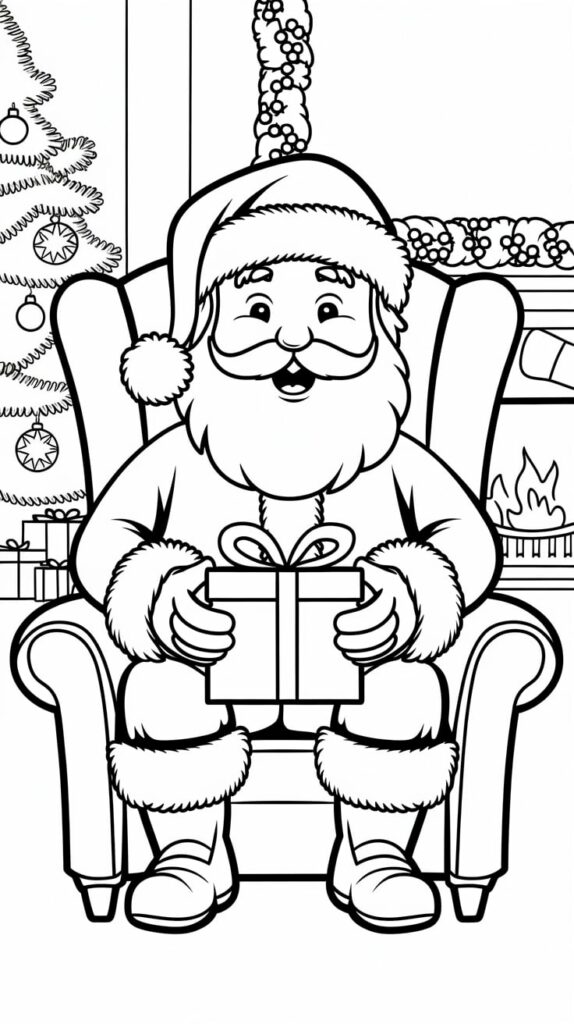 santa free coloring pages