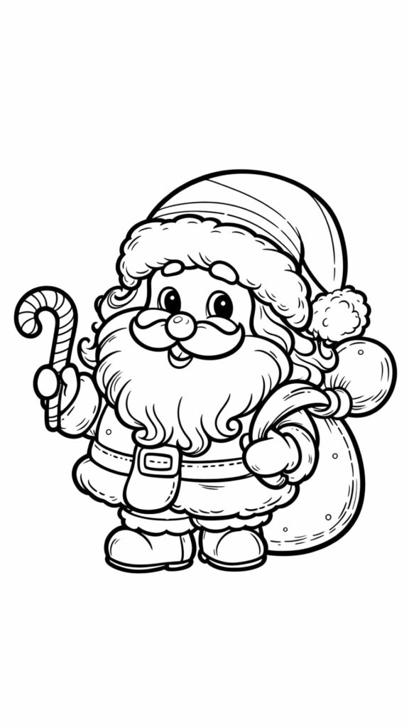 coloring pages of santa