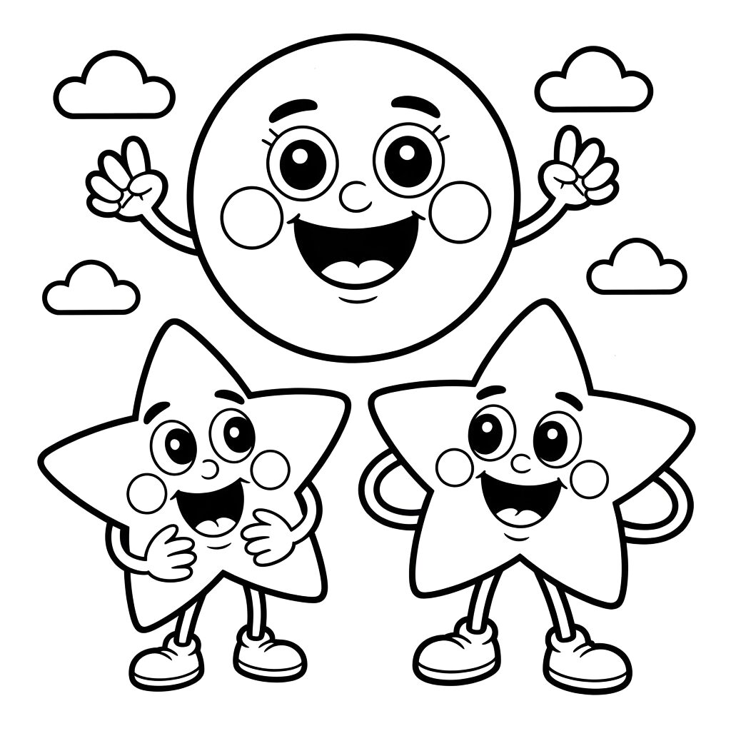 Lachende sterren in de nacht download