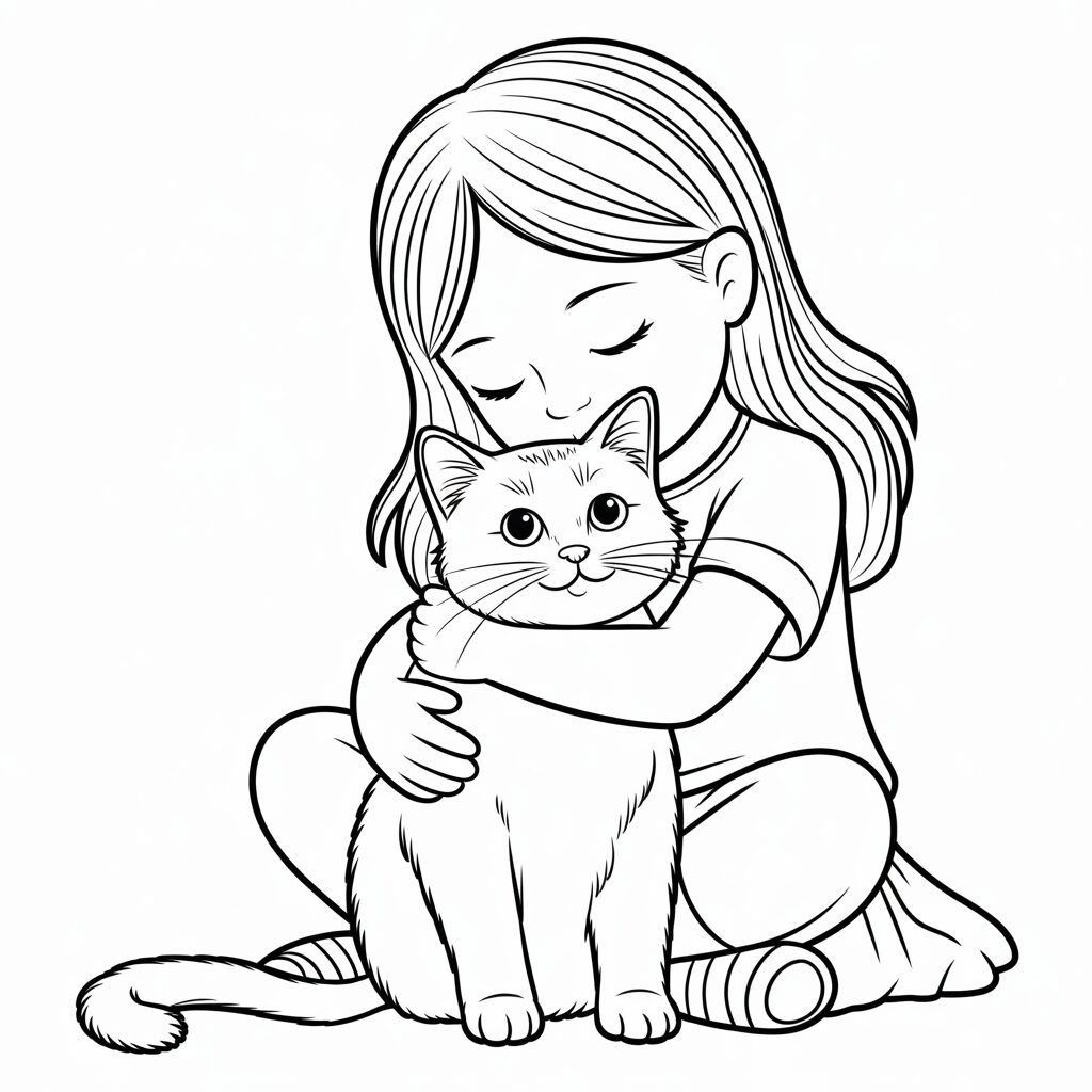 Mädchen mit ihrem Lieblingshaustier PDF kostenlos