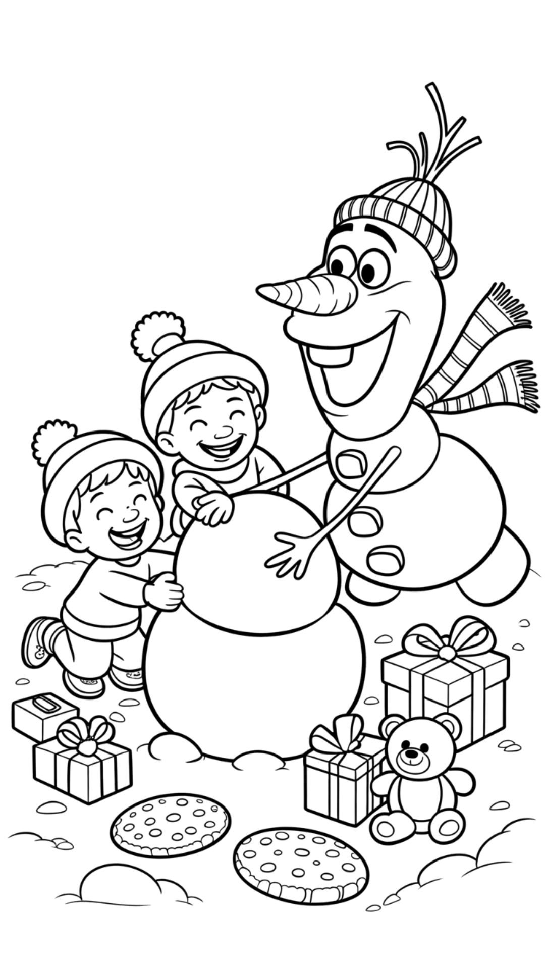 Olaf Frozen coloring page for Christmas