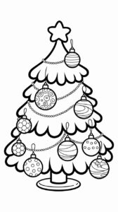 Pallina appesa all’albero di Natale da colorare facile