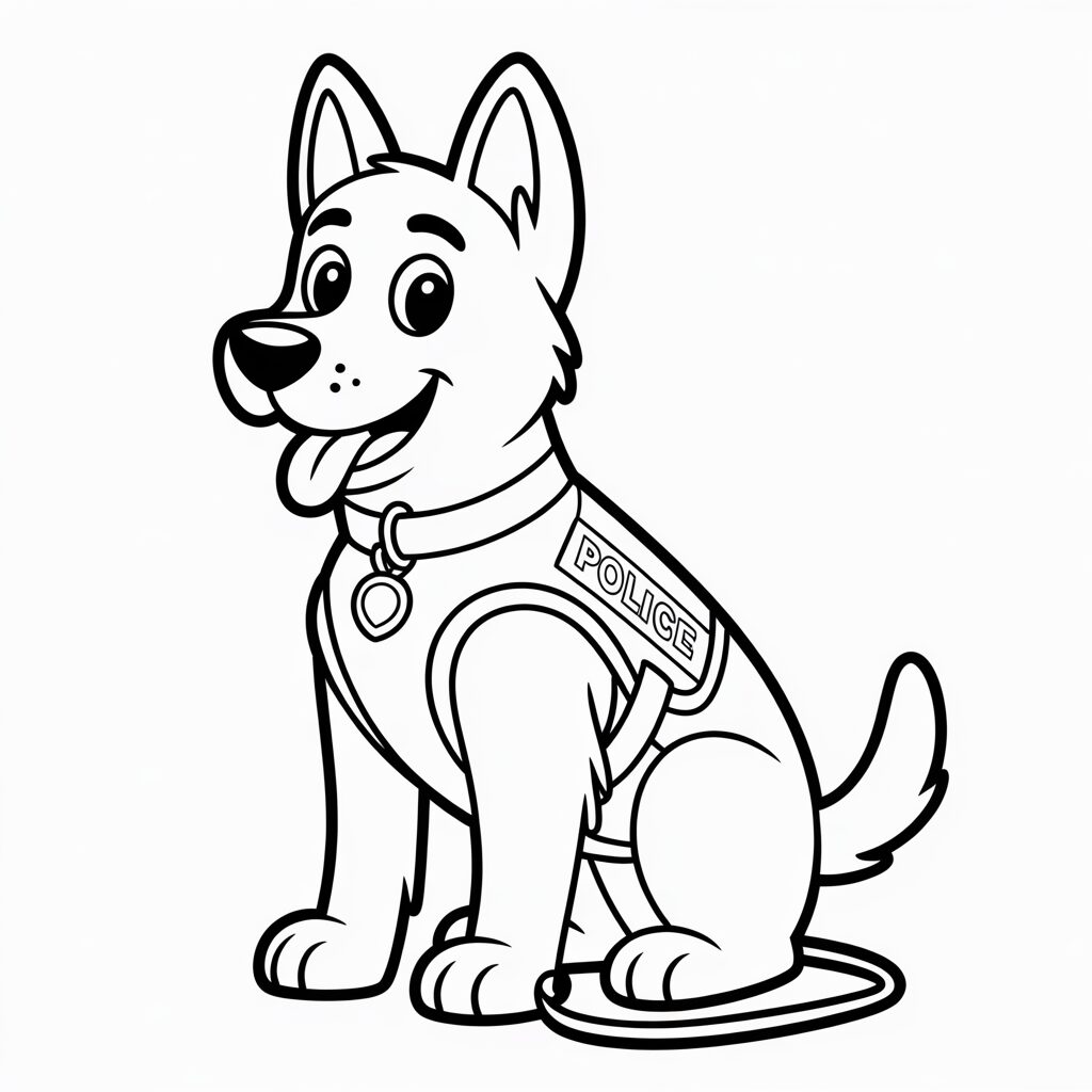 Polizeihund mit Uniform PDF kostenlos