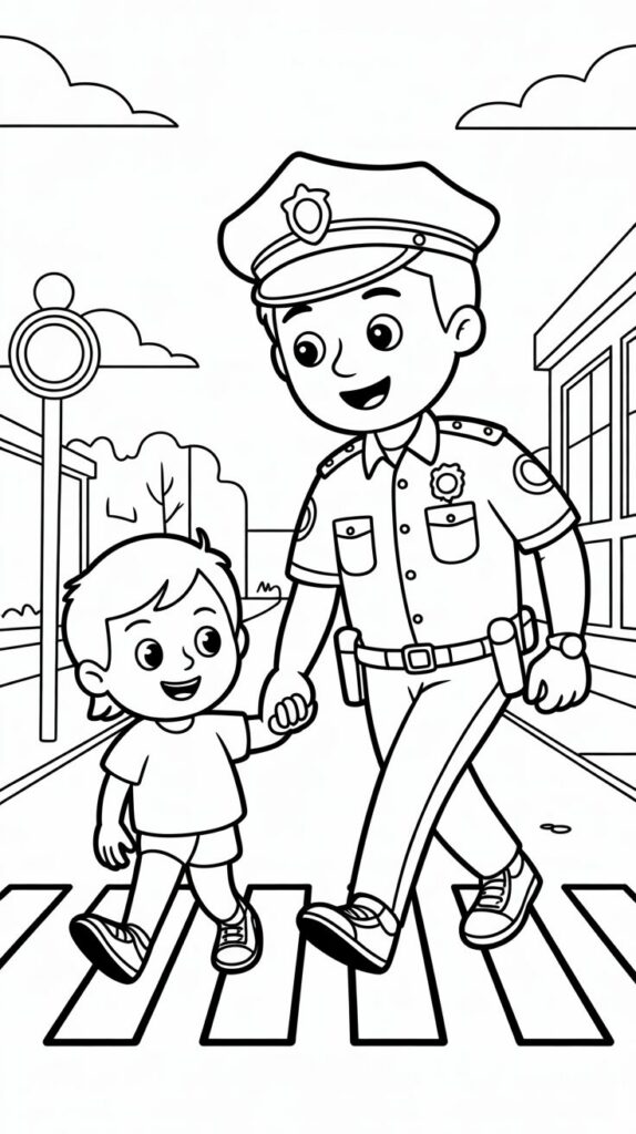 38 Ausmalbilder der Polizei - Kostenlose PDF-Dateien zum Ausdrucken
