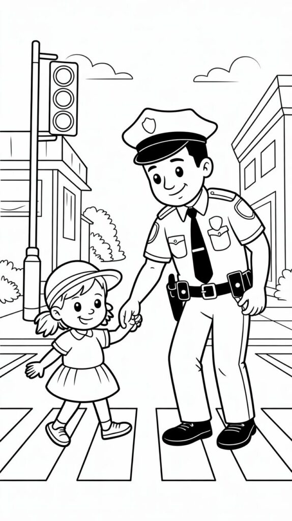 38 Ausmalbilder der Polizei - Kostenlose PDF-Dateien zum Ausdrucken