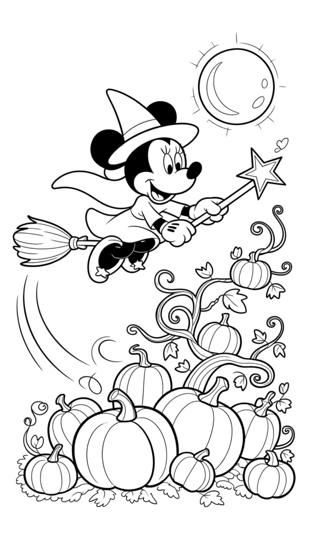Printables Minnie Mouse Halloween Coloring Pages