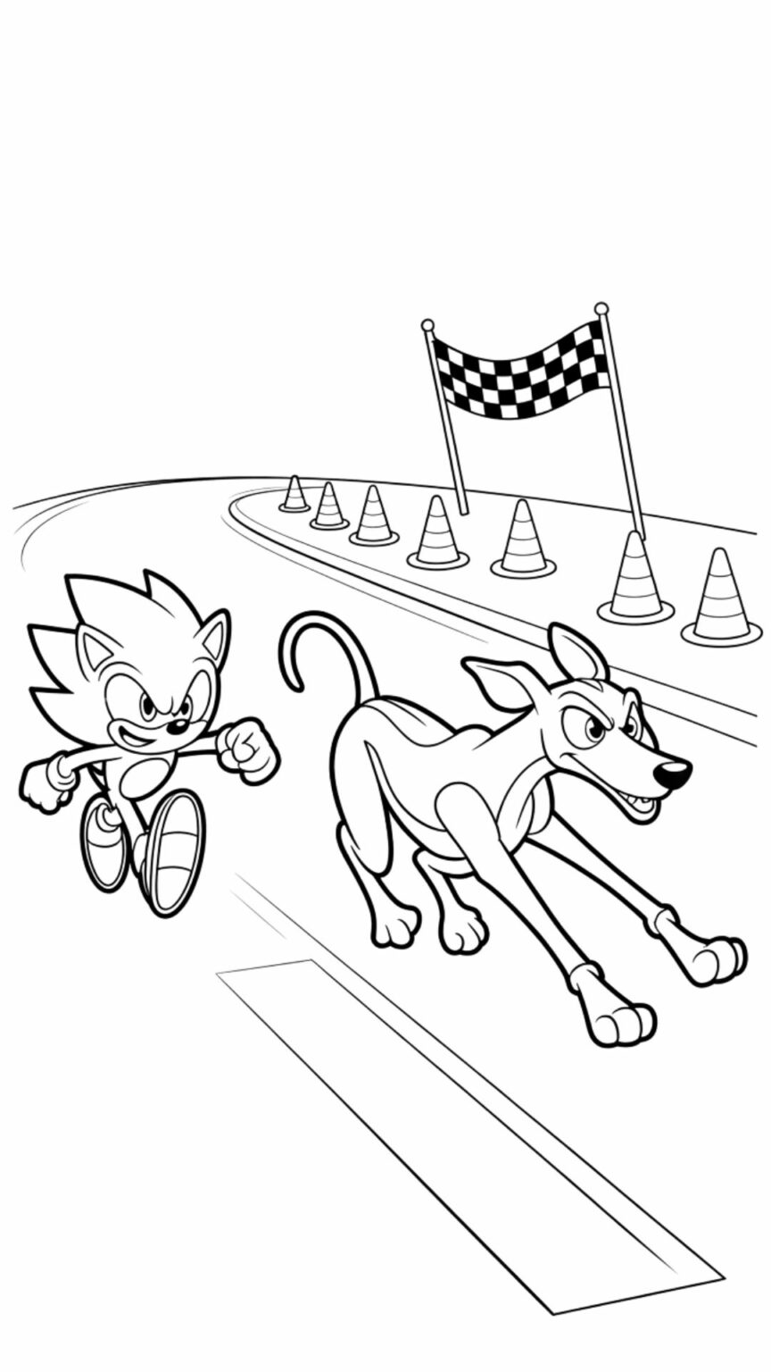 Sonic With A Christmas Tree Coloring Page - AZkleur