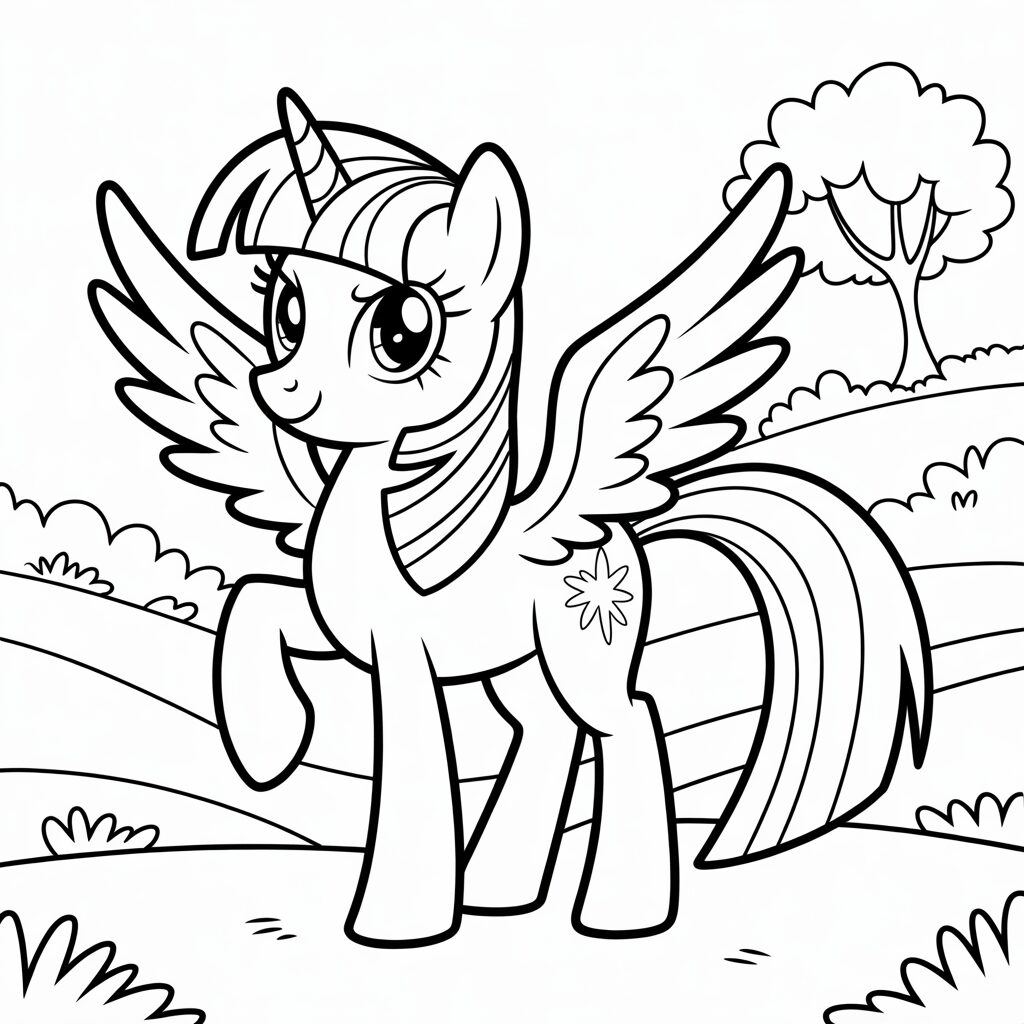 Twilight in de Natuur met Vleugels kleurplaten