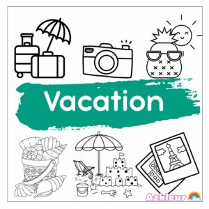 Kleurplaat Vakantie