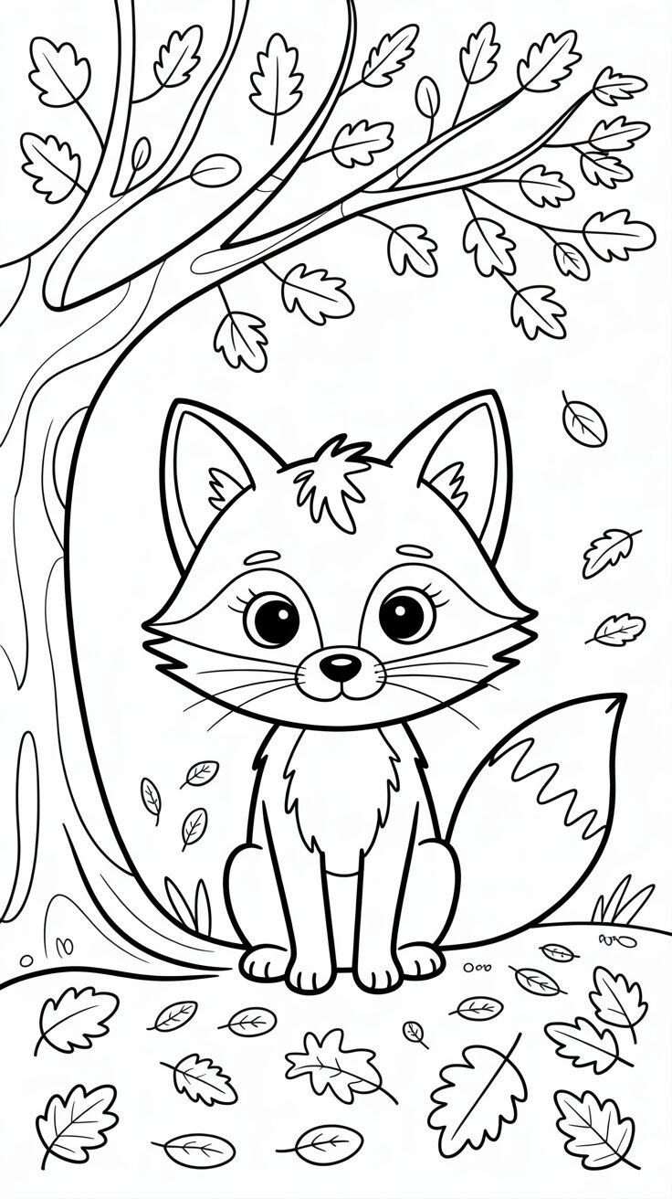 Waldbewohner im Herbst Ausmalbilder zum Ausdrucken