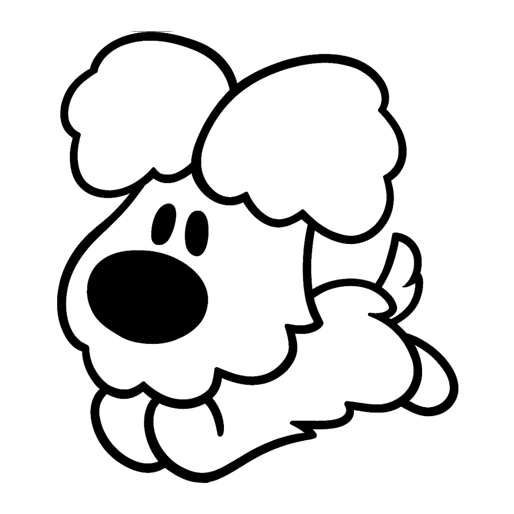 Woezel inkleuren eenvoudig en leuk