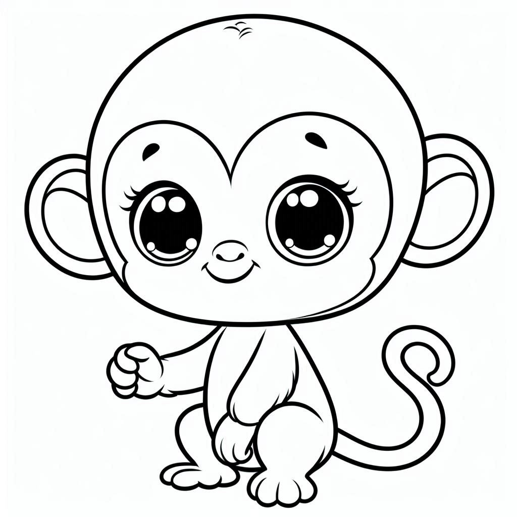 ausmalbilder affen kostenlos