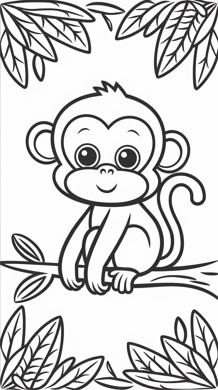 affe ausmalbild
