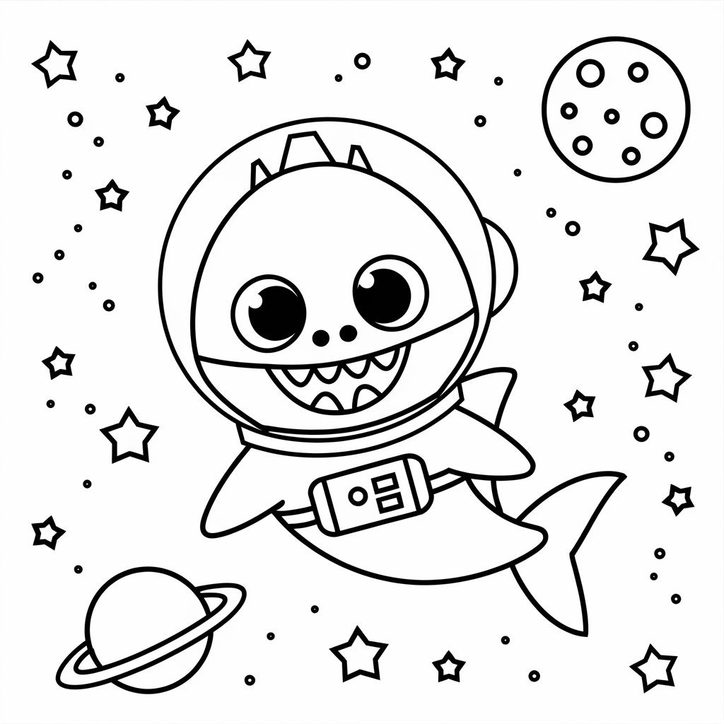 afbeelding kleurplaat haai