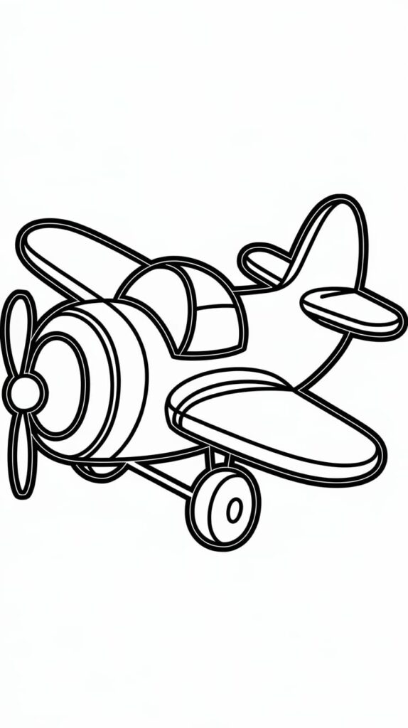 airplane coloring page printable