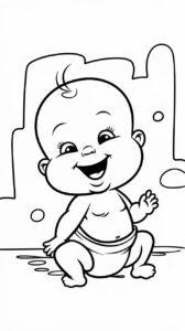 coloriage bébé