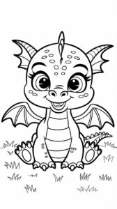 coloriage bebe dragon