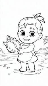 baby vaiana kleurplaat