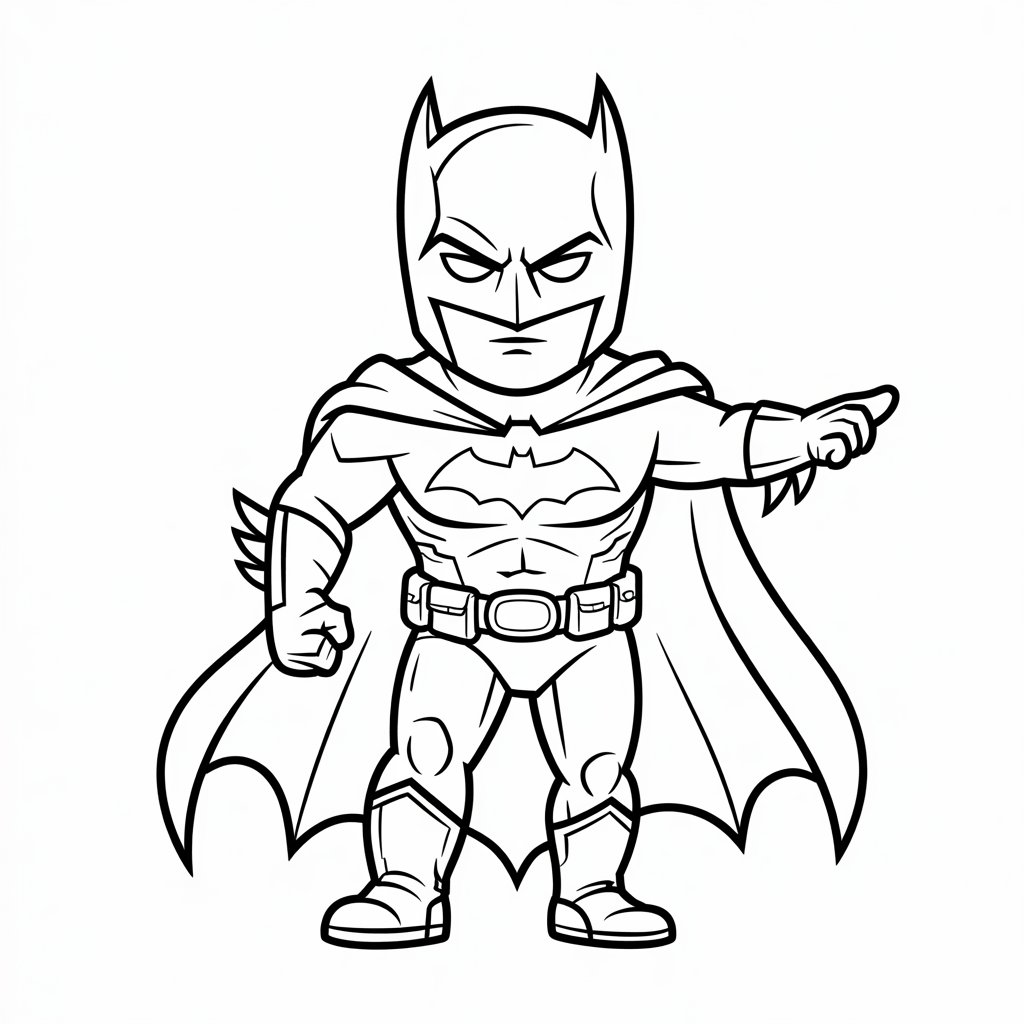 kleurplaat van batman