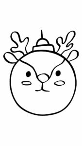 bewerkte kerstbal om in te kleuren kleurplaat