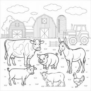 coloriage animaux de la ferme