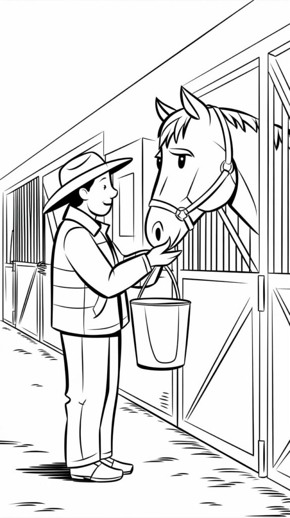 realistic farm coloring pages