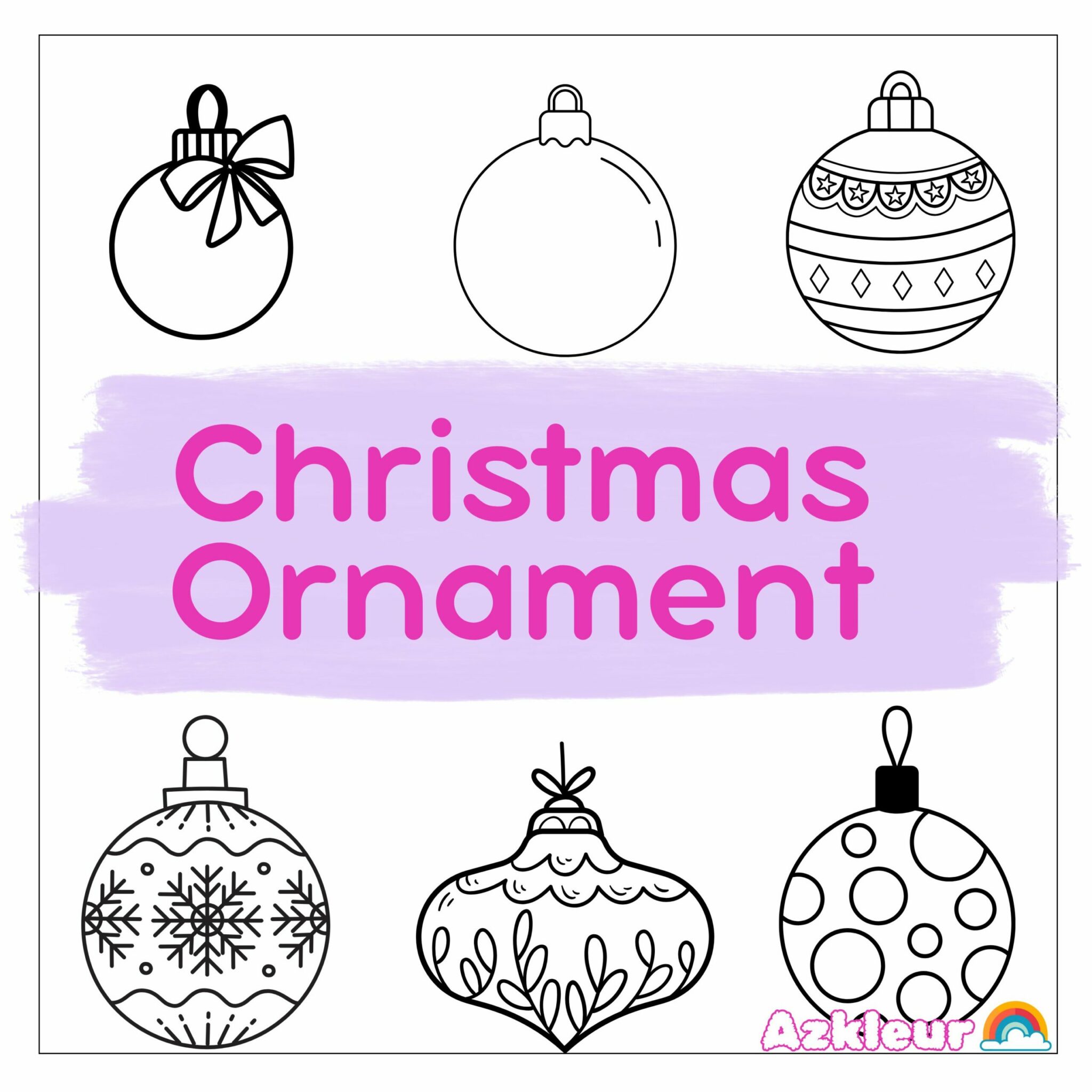 Free Printable Christmas Ornament Coloring Pages - 19 Designs to Download