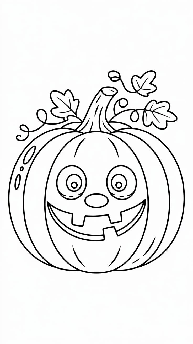 halloween pompoen tekening