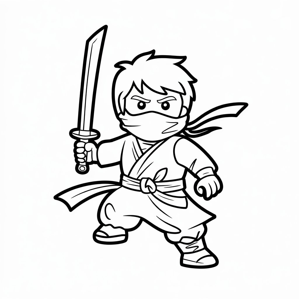 kleurplaat van ninjago