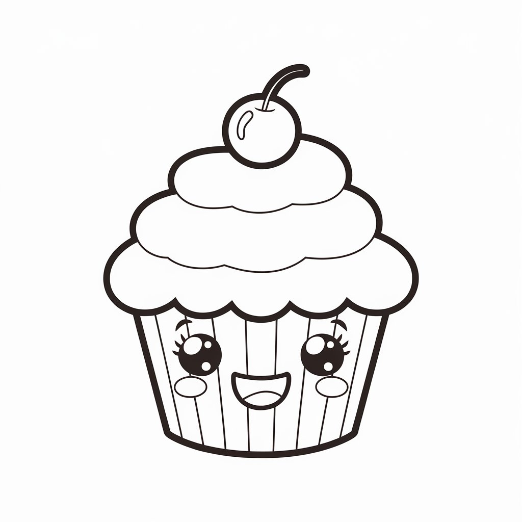 cute kawaii kleurplaten eten