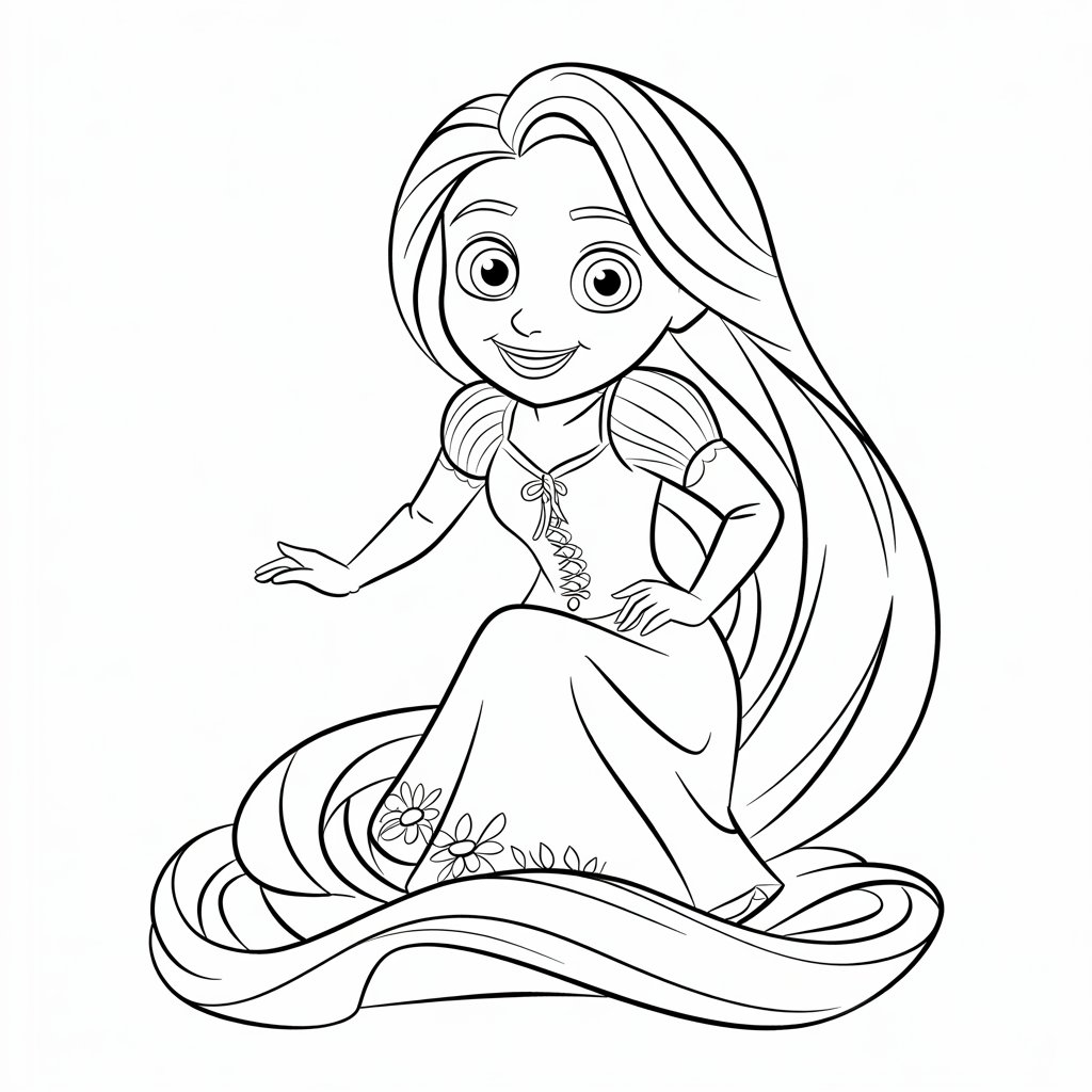 ausmalbilder rapunzel