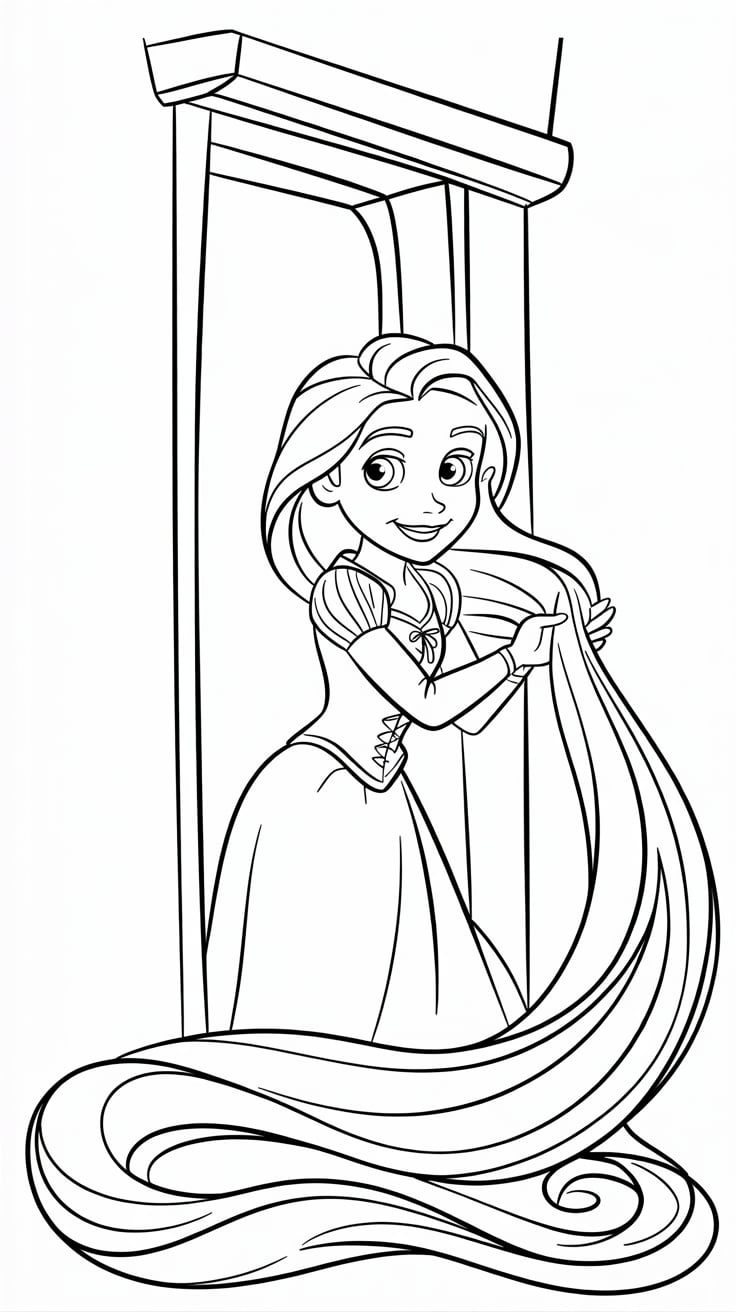 rapunzel ausmalbilder kostenlos