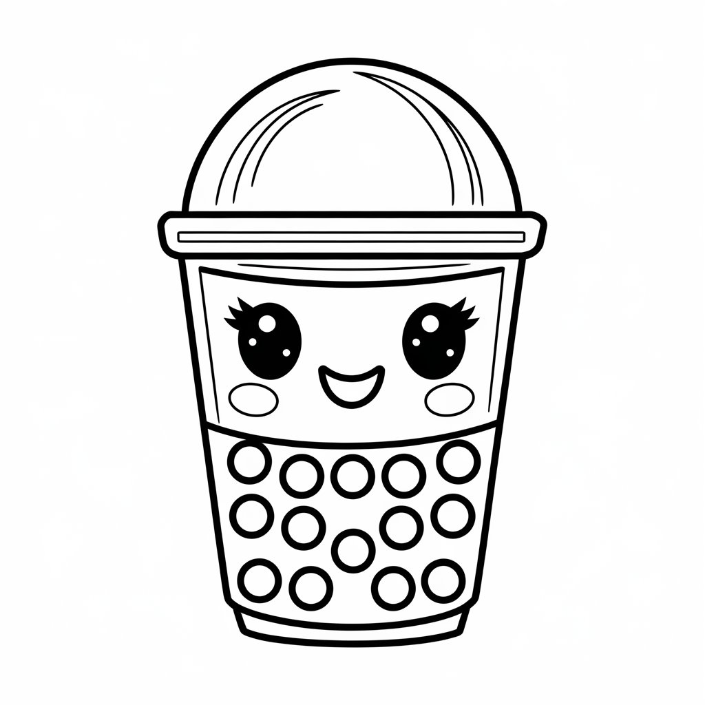 kawaii eten kleurplaat