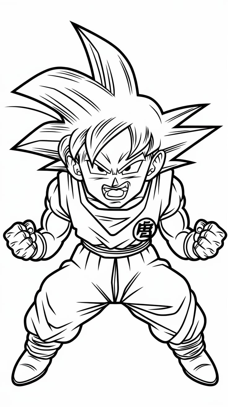 dragon ball z kleurplaten goku ssgsss
