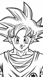 dragon ball z kleurplaten goku ssj4