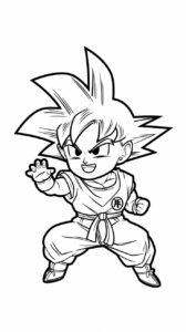 kleurplaten dragon ball z goku
