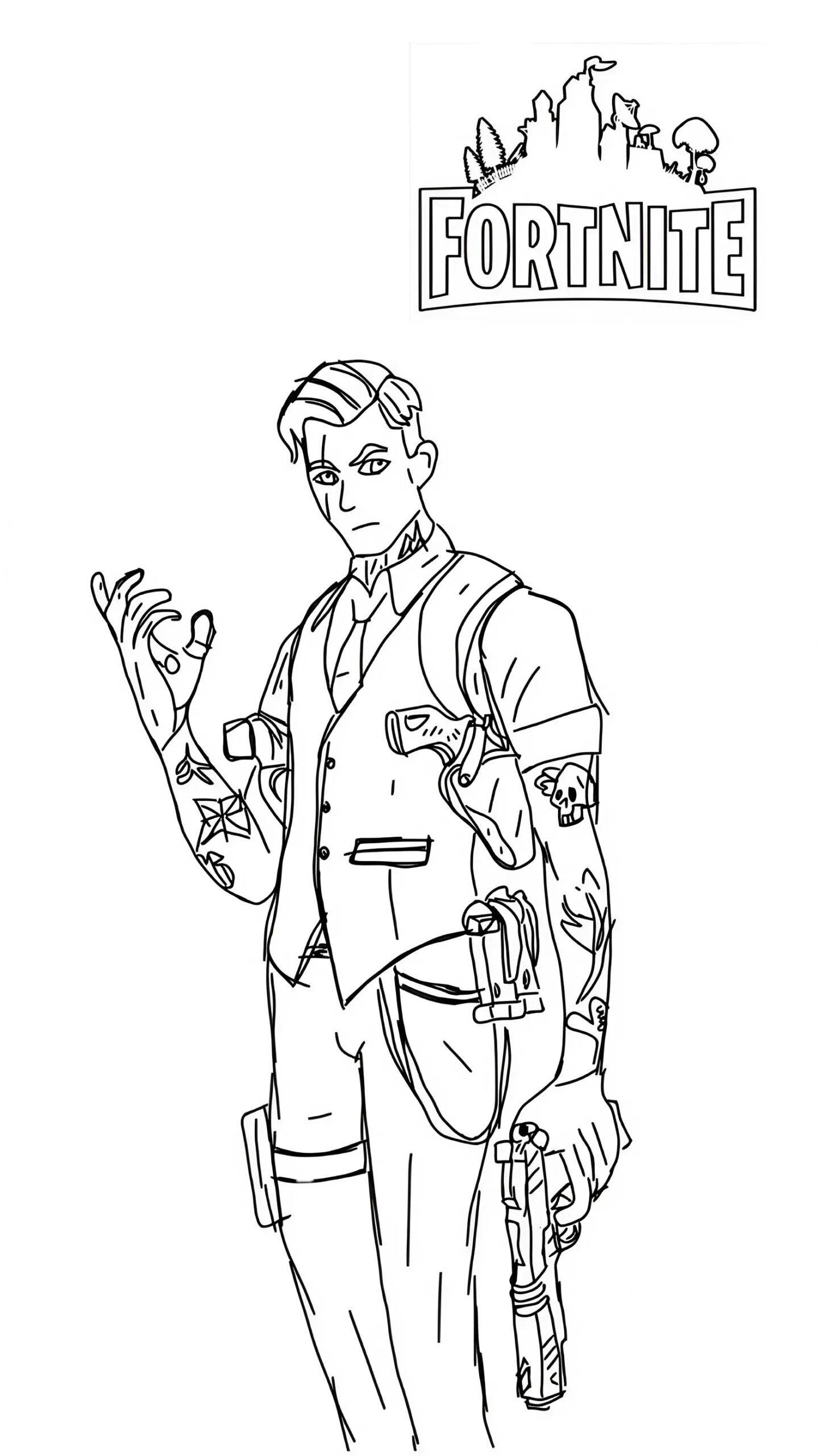 fortnite kleurplaat midas