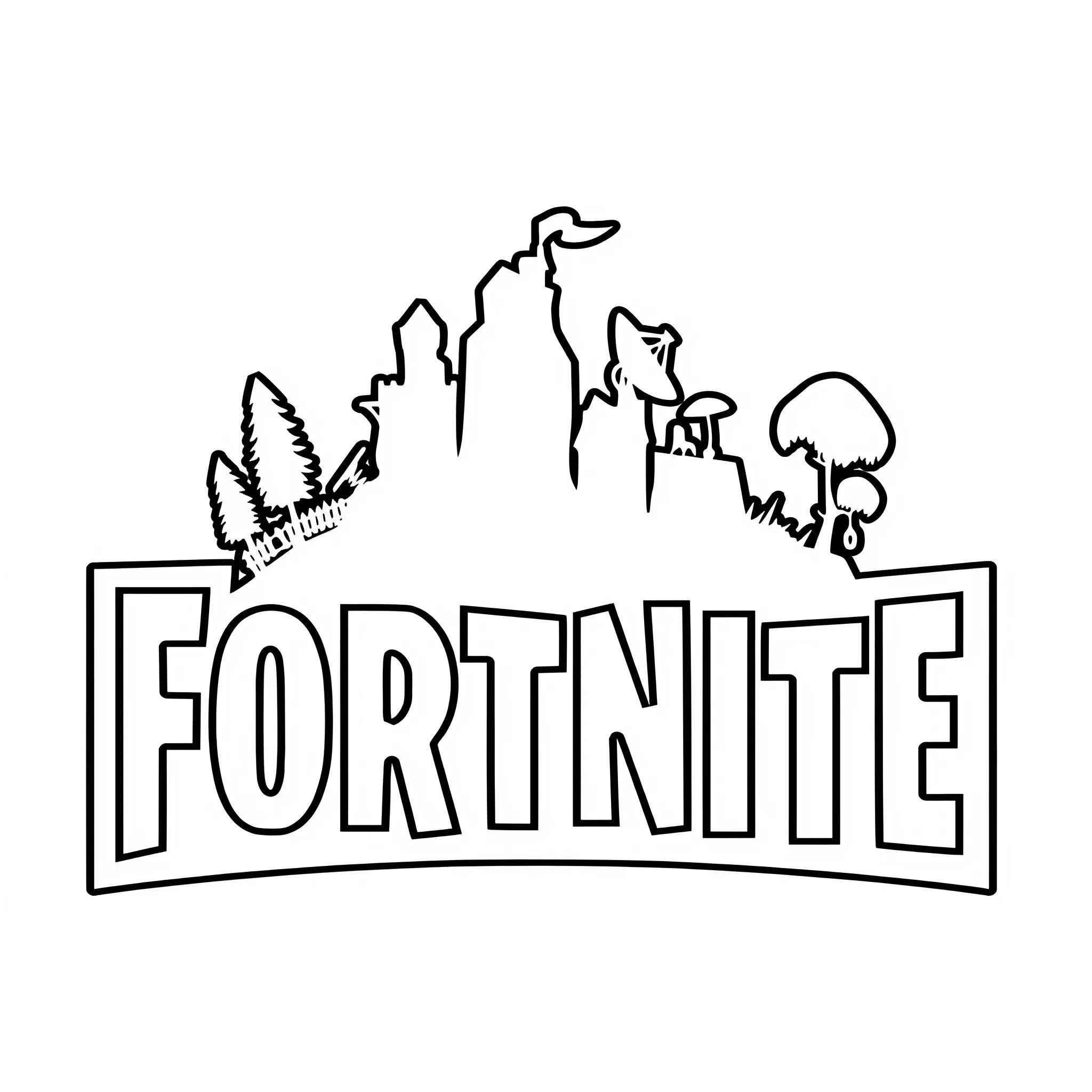fortnite logo kleurplaat