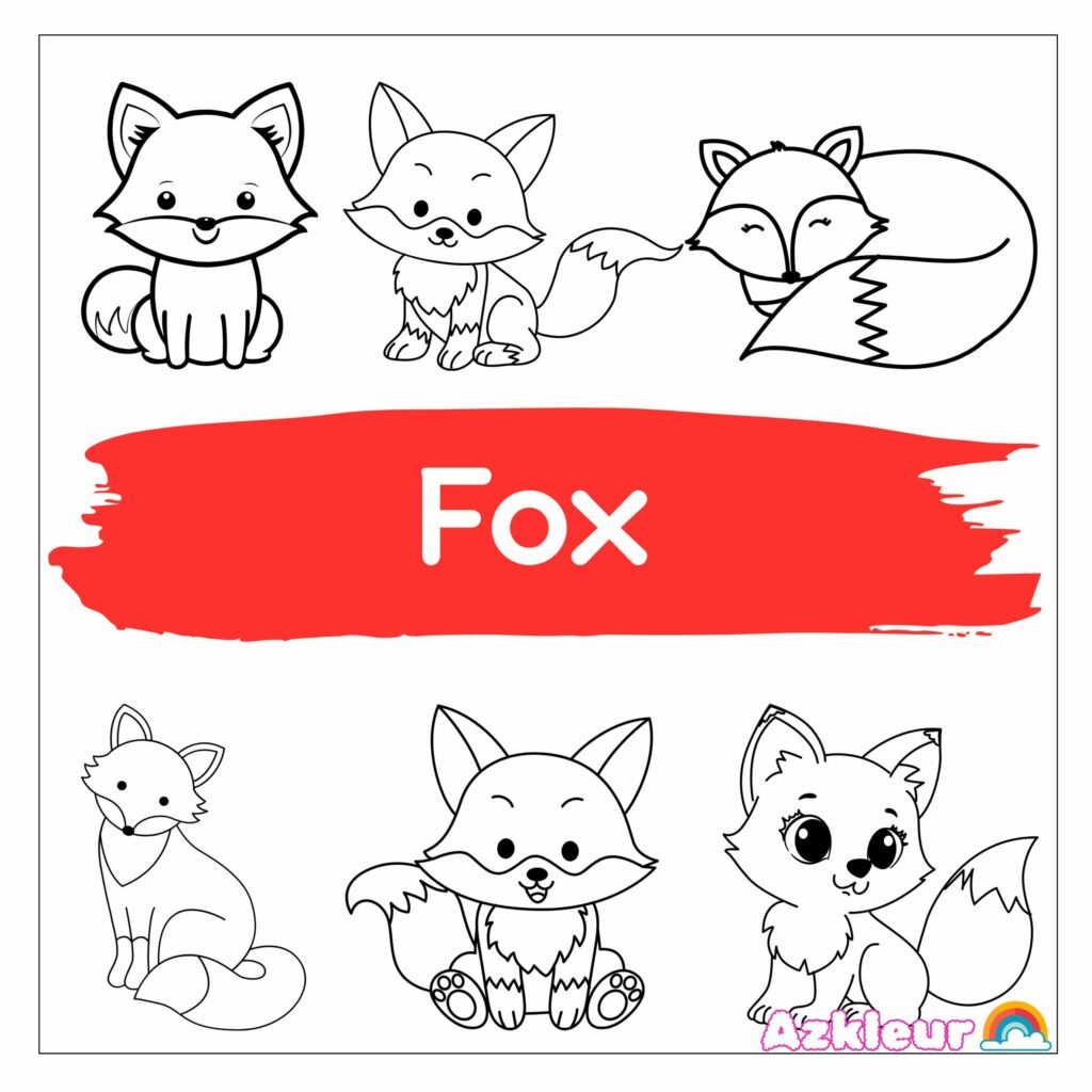 TOP 20 Fox Coloring Pages PDF