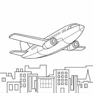 dessin coloriage avion