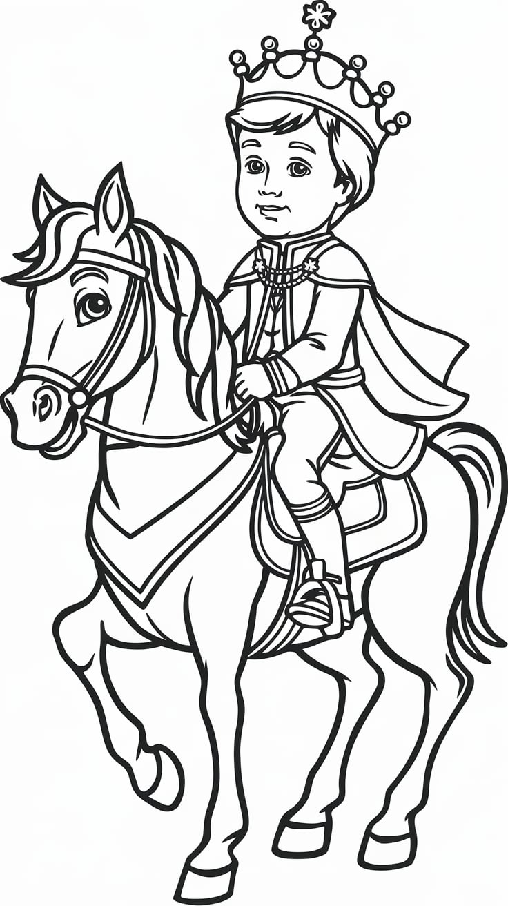 gratis kleurplaten prinen