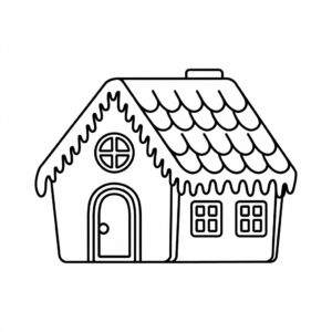 coloring page house